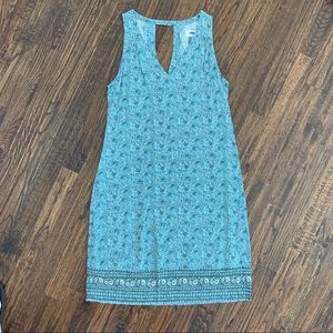 Old Navy • Teal Floral v-neck Shift Dress